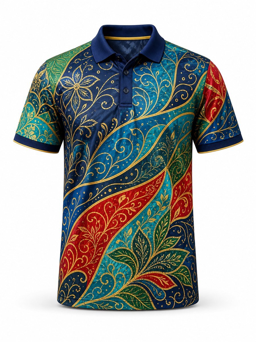 Batik inspired sublimation uniform product