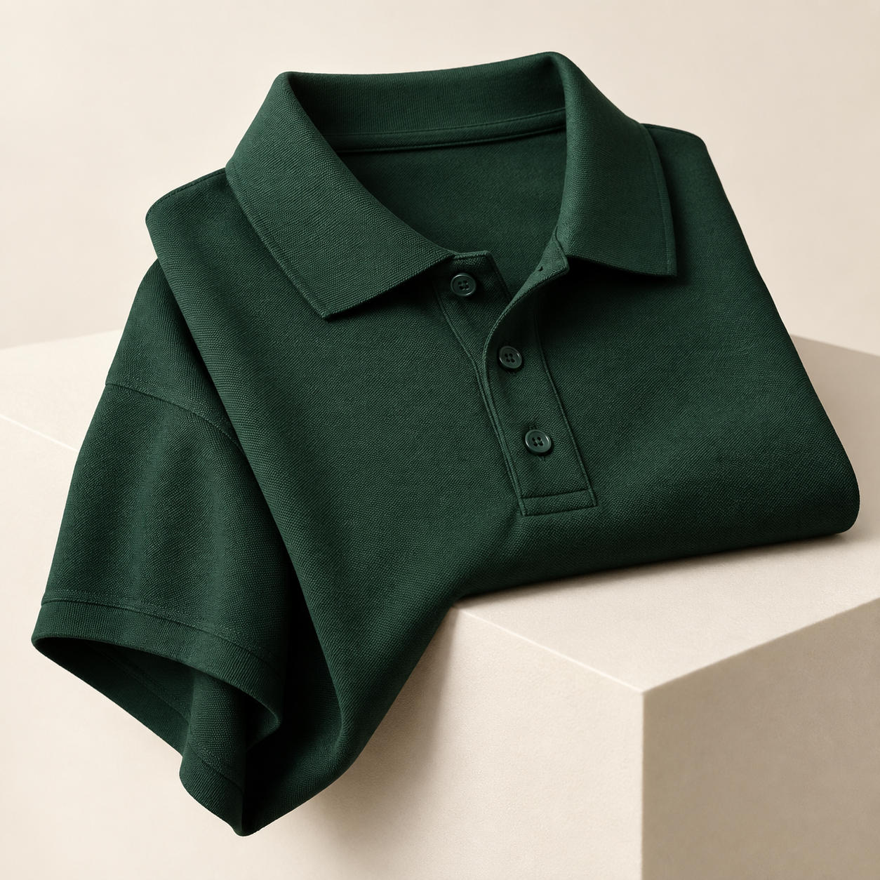 Forest green corporate polo shirt